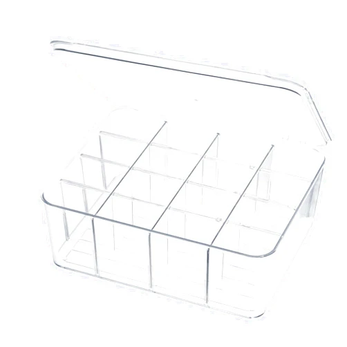 ZEXALOR Socks Underwear Drawer Organzier Dividers, 16 Compartment Removable Divided Plastic Storage Bin with Lid, Storage Organizer for Scarves Ties Bras, Clear Dresser Drawer Organizers