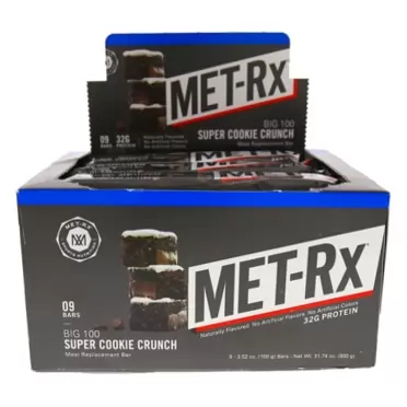 MET-Rx Met Rx Col Cooke Crnch Ca Size 9ct Met Rx Colossal Cookie Crunch 3.52z Super Cookie Crunch 9 Count (Pack of 1)