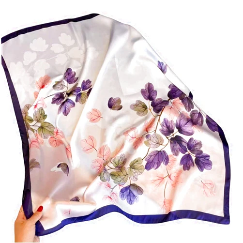 Myneiyi Headscarf Large Square Women Silk Scarf 35