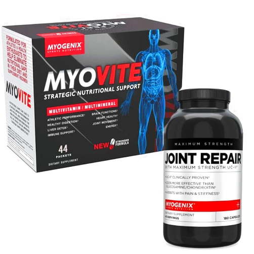Myogenix Joint & Tissue Supplement & Myovite Multivitamin – Advanced Mobility & Daily Nutrition – UC-II Collagen, MSM, and Full-Spectrum Vitamins for Performance & Recovery