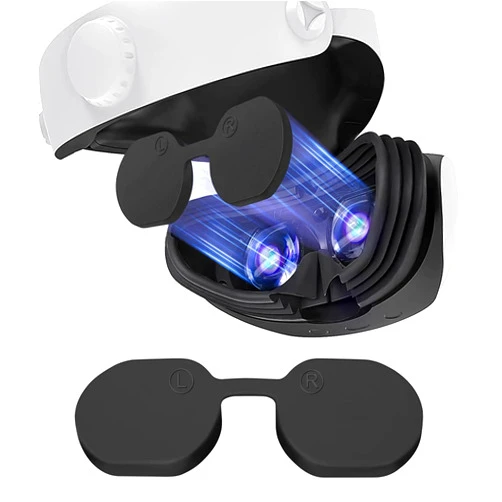 ANWIEL Lens Protector Compatible with PSVR2 Accessories, Dust Proof and Anti-Scratch Lens Protective Cover for PS VR2, Washable Silicone Lens Cap for Playstation VR2 Glassess