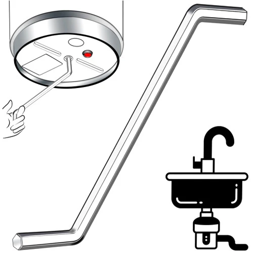 DOMUEN Garbage Disposal Wrench, Garbage Disposal Allen Wrench Tool Compatible with InSinkErator Garbage Disposal for Un-Jam/Food Garbage Disposal Fix Garbage Disposal Repair/Unclog Kitchen Sink, Silver