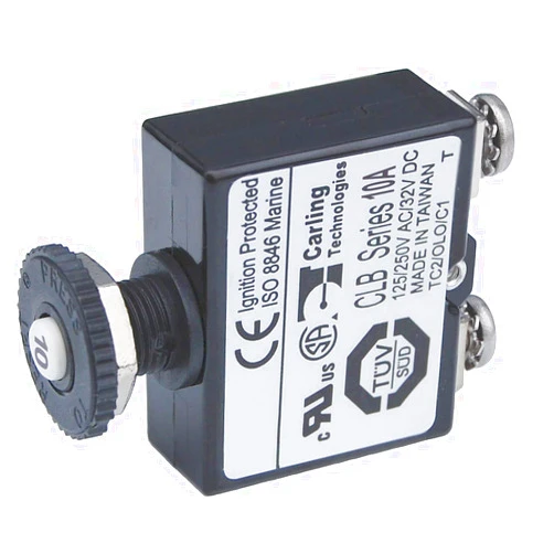 Blue Sea Systems Push Button Reset-Only CLB Circuit Breakers with Screw Terminals