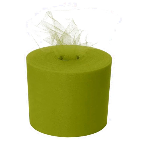 Generic Tulle Roll 6Inchx200Yards(600ft) Tulle Ribbon Tulle Fabric Table Skirt Wedding Decorations Gift Wrapping (C33-Olivedrab)