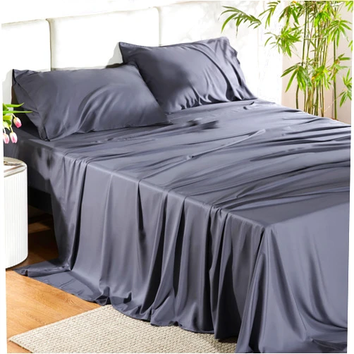Bedsure King Size Sheet Set, Cooling Sheets King, Rayon Derived from Bamboo, Deep Pocket Up to 16