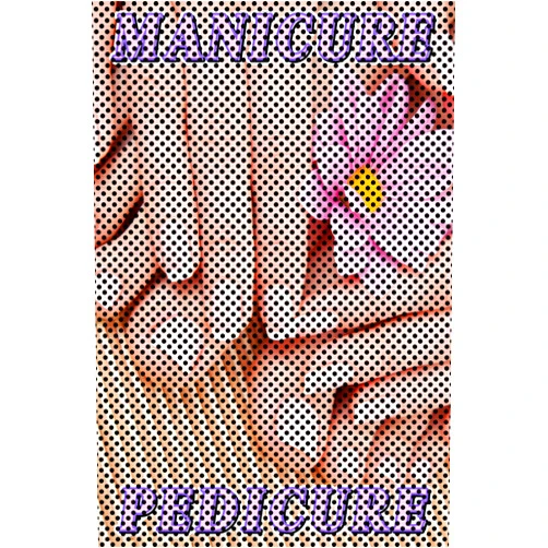 NAILSIGNS.com Pedicure & Manicure XVIII Services Nail Salon Sign Advertising Marketing Décor Vertical (Perforated 70/30 See-Through Window Mesh Vinyl Sign [Outdoors], 24