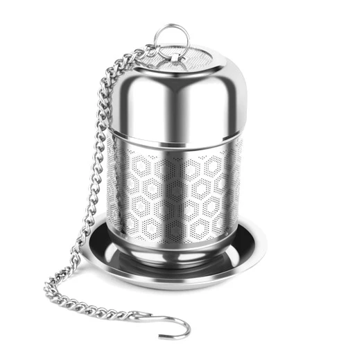 CENHANG Tea Strainers for Loose Tea, Extra Fine Mesh Tea Infuser, 304 Stainless Steel Loose Leaf Tea Steeper, Reusable Tea Diffuser with Extended Chain Hook for Brew Tea, Spices, Rooibos