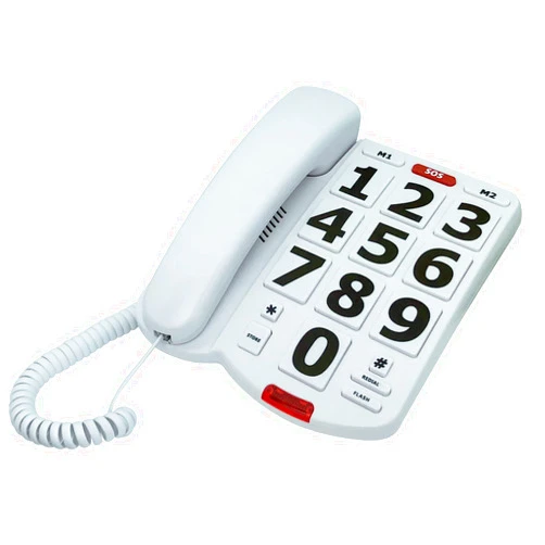 TelPal Corded Big Button Phone for Seniors Home, Wired Simple Basic Landline Telephone for Visually Impaired Old People with Large Easy Buttons, Emergency House Phones