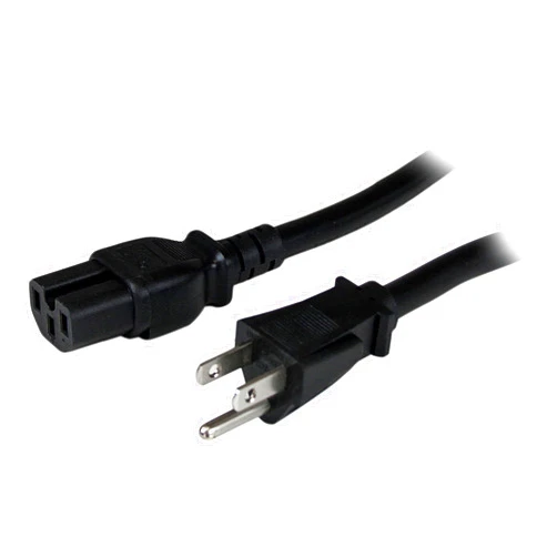 StarTech.com 4ft (1.2m) Heavy Duty Power Cord, NEMA 5-15P to C15 AC Power Cord, 15A 125V, 14AWG, Replacement Computer Power Cord, Monitor Power Cable, PC Power Supply Cable, UL Listed (PXT515C154)