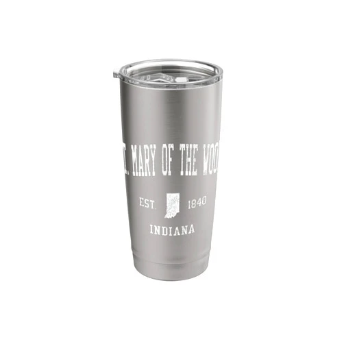 Jim Shorts - St. Mary of the Woods Indiana Tees St. Mary of the Woods IN Vintage Athletic Sports JS01 Stainless Steel Insulated Tumbler