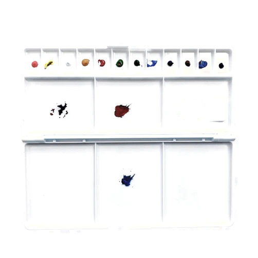 Davi Atelier Aritst Paint Palette Box for Watercolor, Gouache, Acrylic and Oil Paint - Various Shapes and Sizes(12wells,18wells&24wells) (12-Wells)