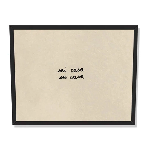Generic Framed Spanish Quote Mi Casa Su Casa Poster Canvas Print Art Minimalist Aesthetic Wall Art Painting Pictures Wall Decor Whimsical Home Decor for Living Room Bedroom Apartment Decoration Art Print (Black framed,12L