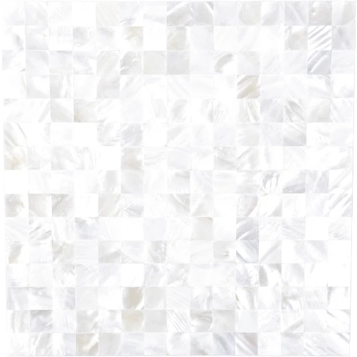 KASARO Peel and Stick Backsplash Shell Tiles, Mother of Pearl Mosaic Self Adhesive Tiles for Kitchen Wall Bathroom Bedroom Decor, White, 10-Sheet