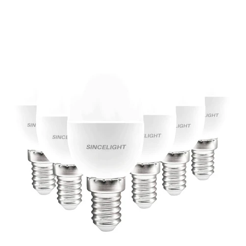 SINCELIGHT E14 LED Candle Light Bulb, B35 Shape with Milky Diffuser, 5 Watt, Neutral White 4000K, Rich&Ture Color RA≈92, 500 Lumens, 50W Equivalent, SES Small Edison Screw, Pack of 6