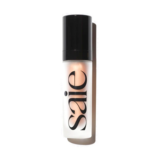 Saie Glowy Super Gel - Hydrating Makeup Primer and Illuminating Glow Serum Enriched with Vitamin C and Squalane Oil - All-Over Liquid Highlighter Makeup for Instant Glass Skin - Sunglow (1 oz)