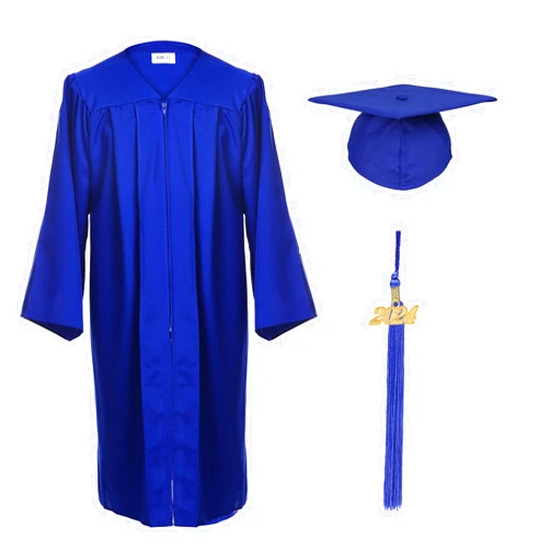 FtyFty Unisex Adult Matte Graduation Cap and Gown Tassel Set
