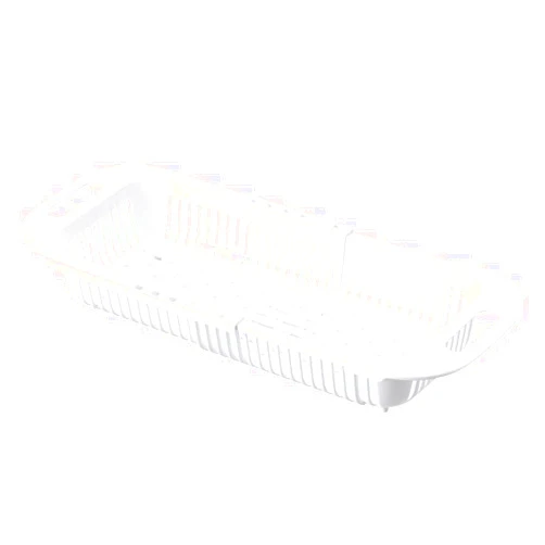 X L XLMAGNET Over the Sink Colander Strainer Basket - Wash Vegetables and Fruits, Drain Cooked Food - Extendable Food Strainers - Home Kitchen Essentials (7.2 W x 13.5-17.5 L x 2.5 H) (White)
