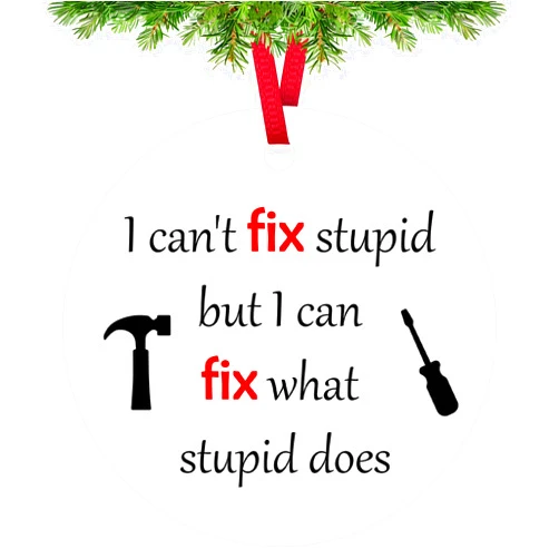 Dabihu Carpenter Gifts Christmas Ornaments Funny Gifts for Mechanic Carpenter Builder Woodworker Handyman Gift Machinist Maintenance Coworker Husband Dad Grandpa Uncle Brother Ceramic Ornament Gifts