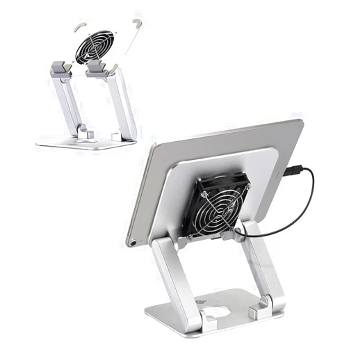 KABCON Surface Pro Tablet Stand with Fan,iPad Pro Stand,Stable Cooling Stand with Quiet Fan for Microsoft Surface 3 4 5 6 7 8 Pro X/iPad Pro 12.9 iPad Air Mini,Samsung Galaxy Tabs.Up to 13'' Tablets