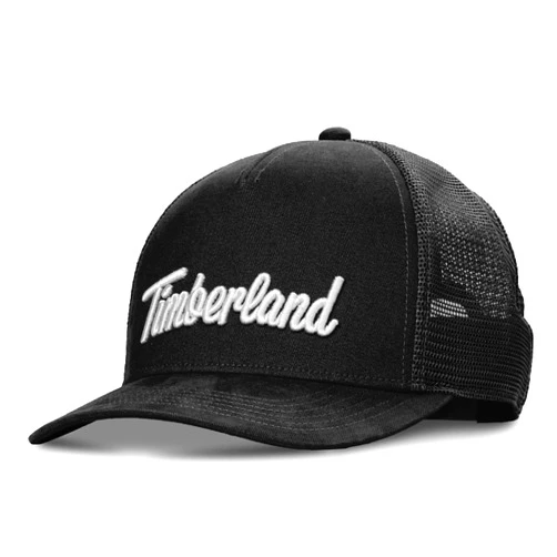 Timberland Trucker Hat for Men - Durable Cotton Twill, Adjustable Snapback Cap, Breathable Mesh Back