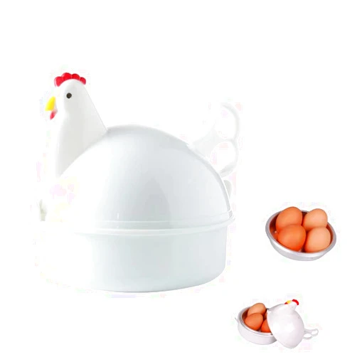 GMYQ Egg Pod, Egg Maker, Steamer, Perfectly-Cooked Hard boiled Eggs in Under 6 minutes, White, 4.8 inches *3.6 inches