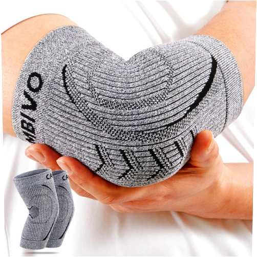 CAMBIVO 2 Pack Elbow Brace for Women and Men, Elbow Compression Sleeve for Tendonitis, Golf Elbow, Tennis Elbow, Arthritis, Bursitis, Weightlifting, and Basketball