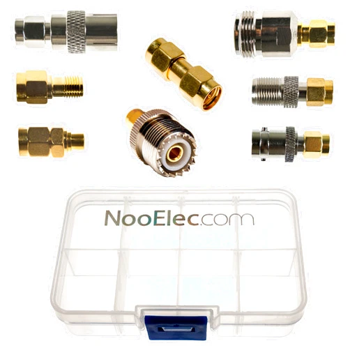 NooElec SMA Adapter Connectivity Kit: 8 Adapters for NESDR (RTL-SDR) SMA Radios w/Case