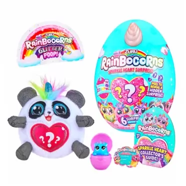 Rainbocorns - Plush Sparkle Heart Surprise Series 2 - Panda