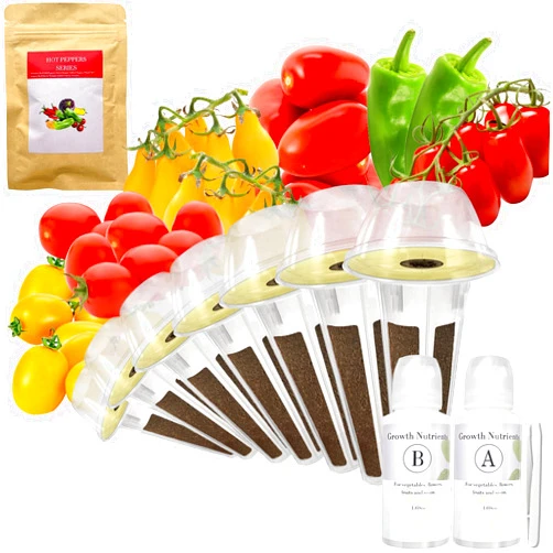 Apoloseedic Heirloom Tomato Seed Pod Kit for AeroGarden, idoo, Ahopegarden, MUFGA with Red Heirloom/Golden Harvest Cherry Tomato, Roma/San Marzano/Yellow Pear Tomato - Compatible with All Hydroponics (7-Pod)