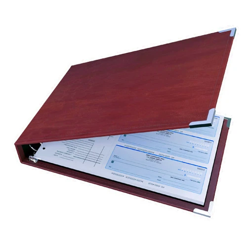 Davis Group Premium 3-Up Business Checkbook Binder, Big and Small Business Essentials for Checks, Burgundy