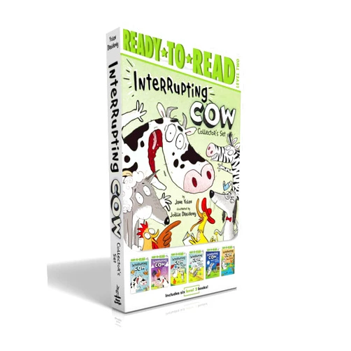 Jane Yolen,Joëlle Dreidemy Interrupting Cow Collector's Set (Boxed Set): Interrupting Cow; Interrupting Cow and the Chicken Crossing the Road; New Tricks for the Old Dog; ... Interrupting Cow Meets the Wise Quacker