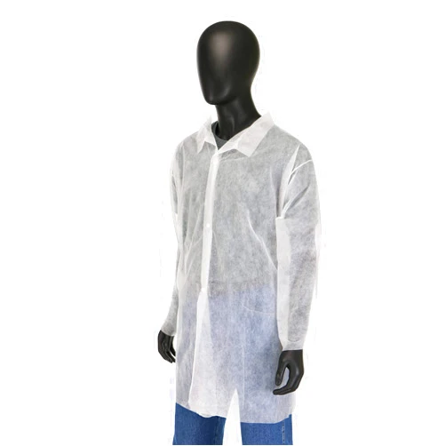 West Chester 3511 Polypropylene Lab Coat- [Pack of 30], X-Large, White Protective Clothing, Standard Weight