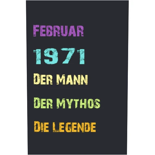 WP Publishing Februar 1971 Der Mann Der Mythos Die Legende: notizbuch geburtstag, geburtstagsgeschenke für männer und Vater und Ehepartner , 50. geburtstag geschenk, 6