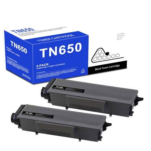 MSOTFUN TN-650 Toner Cartridge Black Replacement for Brother TN650 High Yield Toner Cartridge HL-5270DN HL-5280DW MFC-8480DN MFC-8660DN MFC-8670DN DCP-8065DN Printer 2PK