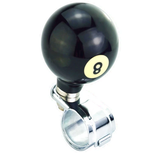 Lunsom 8 Ball Shape Wheel Spinner Resin Steering Suicide Knob Driving Power Handle Control Grip Booster Car Turning Aid Helper Fit Most Vehicle