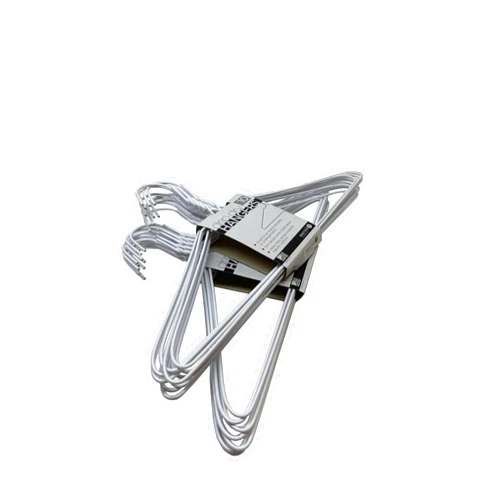 THE UM24 20 Counts Wire Cloth Hangers Galvanized Steel Metal Suit Clothes Hanger with Plastic Coating White Color 16