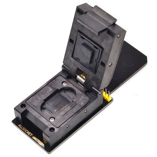 ALLSOCKET BGA221 Programming Adapter ALLSOCKET eMCP221 IC Package Socket with SD Interface FBGA221 Reader Flash Memory KMQ82000SM-B418 LG Nokia Mobile Chip-Off Data Recovery Reader(Black-SD Adapter)