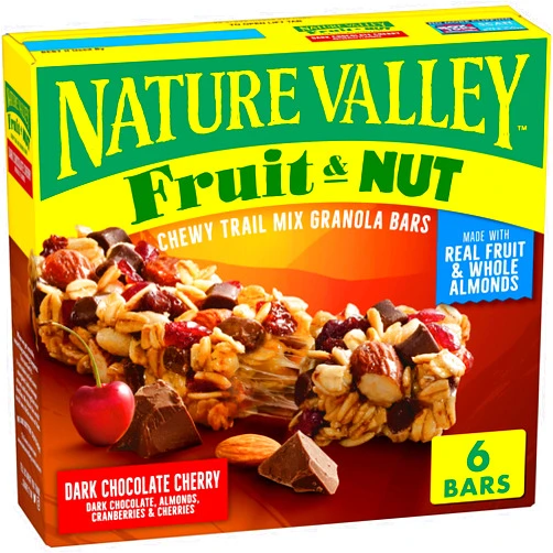 Nature Valley Fruit and Nut Granola Bars, Dark Chocolate Cherry, 6 ct, 7.4 OZ