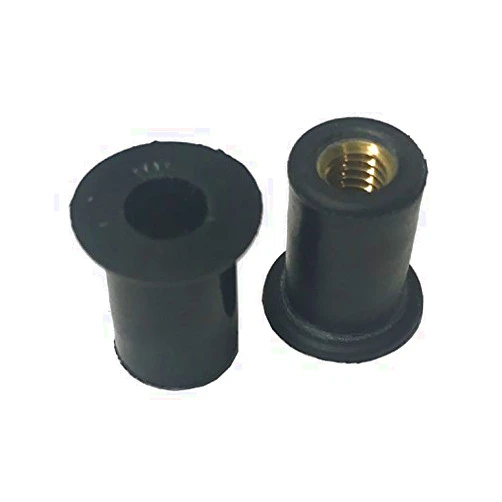 Clipsandfasteners 25 Rubber Well Nuts M5-.8 .554 Length 3/8
