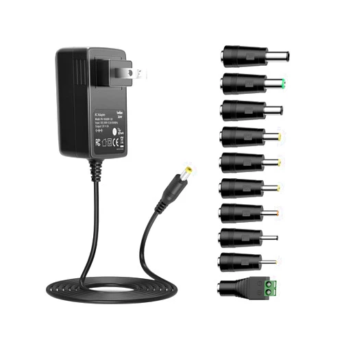 Belker 12V 3A 2.5A AC DC Power Adapter Supply Cord Wall Charger for 12 Volt Electronics - 3000mA Max.