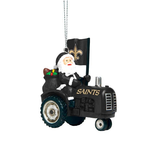 foco NFL Team Logo Santa Rifing Tractor Holiday Christmas Tree Hanging Ornament