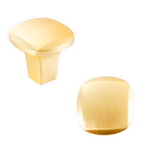 AOBITE 6 Pack Gold Cabinet knobs Kitchen Cabinet Pulls with Vintage Cupboard Drawers Hardware Dresser Drawer Handles Kitchen Cabinet Handles (6 Pack, Style C-Brushed Gold)