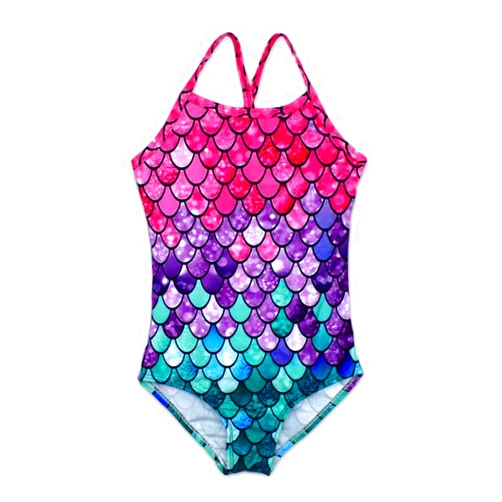 HONISEN Girls One Pieces Swimsuit Cute Swimwear Bathing Suits 2-12 Years