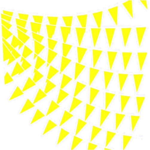 Tatuo 820 ft 500 Pcs Pennant Banner Flag String Hanging Triangle Bunting Flag for Party Celebration Holiday Wedding Decoration, 10 Set (Yellow)
