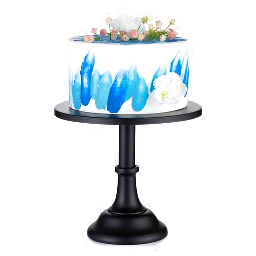 NUPTIO Cake Stand Display Halloween: Metal Cupcake Holder Black Food Risers for Party 9.84 Inch / 25cm Treat Pedestal Plates Board Tiered Dessert Stands Set for Party Birthday Event