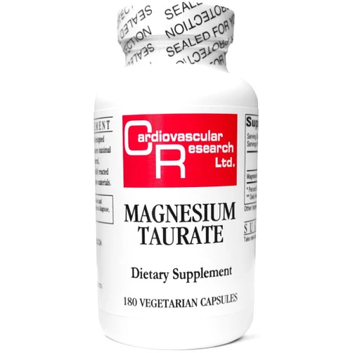 Cardiovascular Research Magnesium Taurate 125 mg New Tamper Resistant Store and Ship Box 180 Count