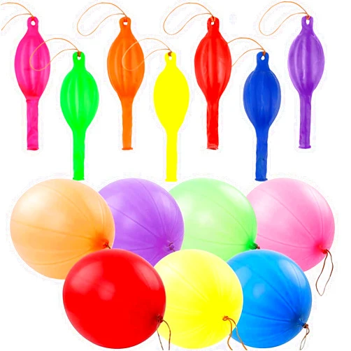 RUBFAC 20 Punch Balloons Thickened Punching Balloon Heavy Duty Party Favors for Kids, Bounce Balloons with Rubber Band Handle for Birthday Party
