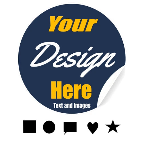 VulgrCo Custom Design Your Own Personalized Labels Stickers Decals Text Name Image Photo 120 Pack - Waterproof, Dishwasher Safe, Fade Resistant, UV Protected, Heat and Cold Resistant