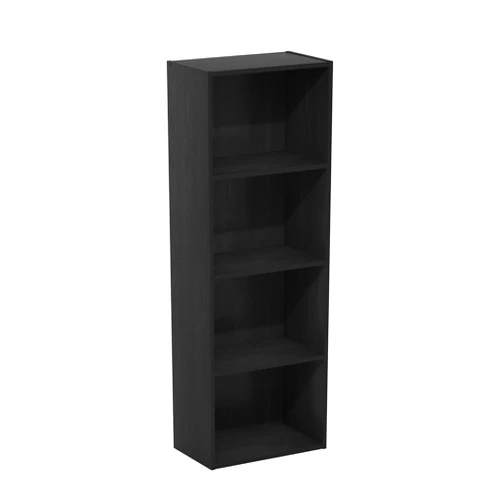 Furinno Luder Bookcase / Book / Storage, 4-Tier, Blackwood
