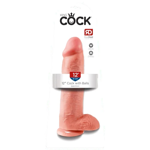Pipedream King Cock with Balls, Flesh, 12 Inch
